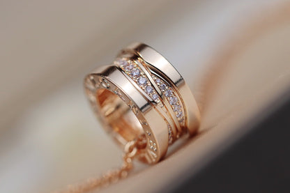 [⭐Veyra]ZERO 1 PINK GOLD DIAMOND NECKLACE