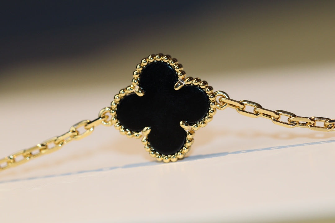 [⭐Veyra]CLOVER 20 MOTIFS ONYX ROSE GOLD