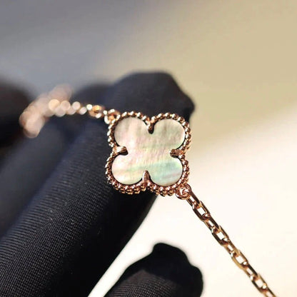 [⭐Veyra]CLOVER 20 MOTIFS DARK MOP DIAMOND  NECKLACE
