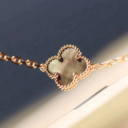 [⭐Veyra]CLOVER 20 MOTIFS DARK MOP DIAMOND  NECKLACE