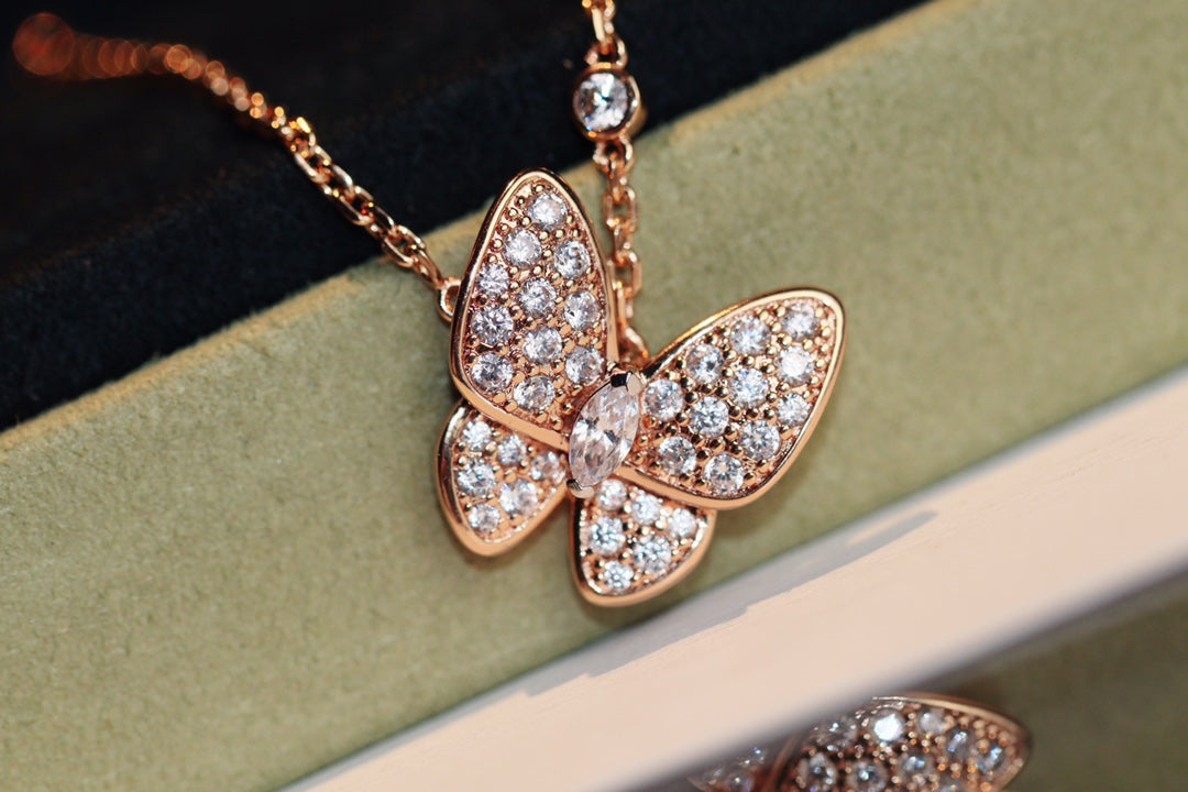 [⭐Veyra]BUTTERFLY DIAMOND NECKLACE
