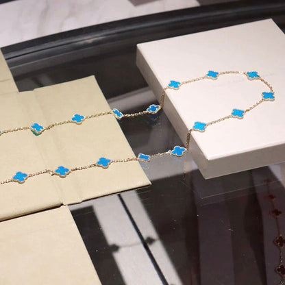 [⭐Veyra]CLOVER 20 MOTIFS TURQUOISE GOLD