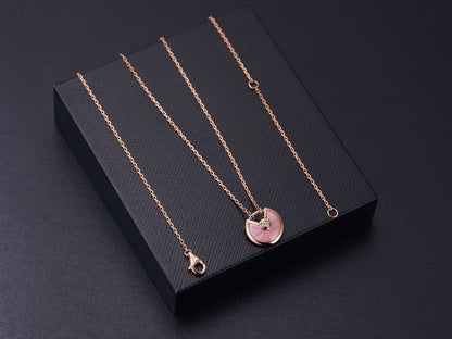 [⭐Veyra]AMULETTE ROSE GOLD PINK MOP NECKLACE