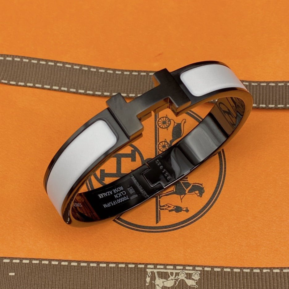 [⭐Veyra]H BRACELET 12MM BLACK WHITE CERAMIC
