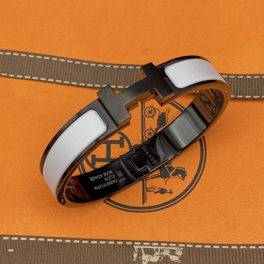 [⭐Veyra]H BRACELET 12MM BLACK WHITE CERAMIC