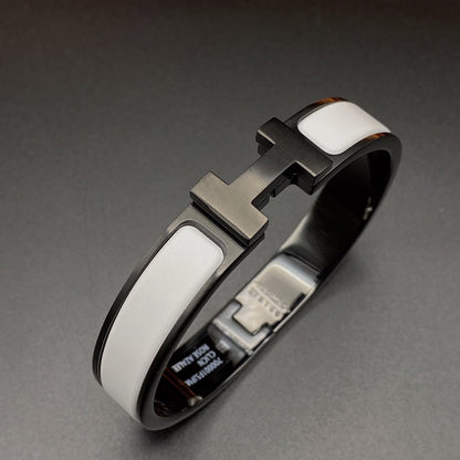 [⭐Veyra]H BRACELET 12MM BLACK WHITE CERAMIC