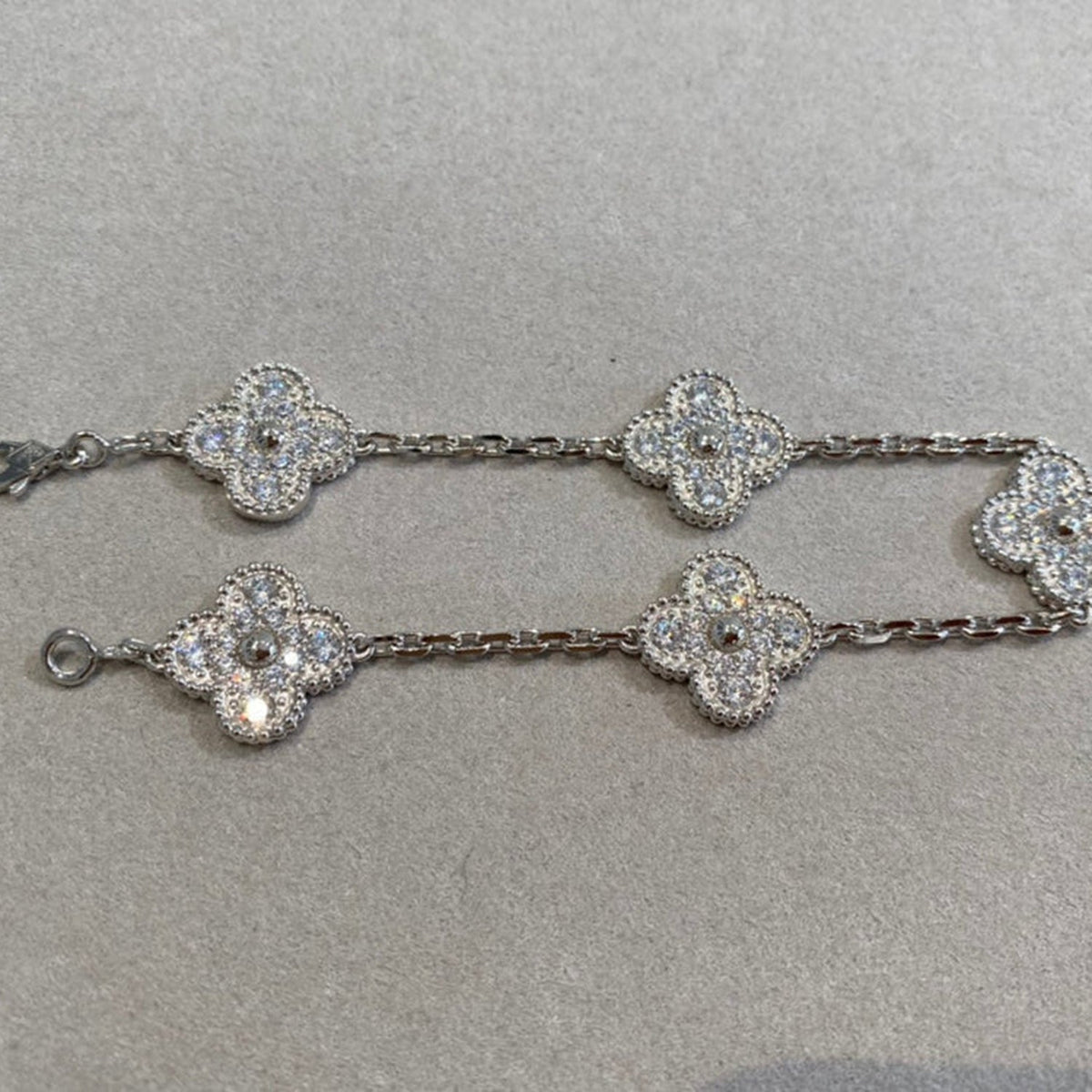 [⭐Veyra] CLOVER 5 MOTIF FULL DIAMOND BRACELET COLLECTION