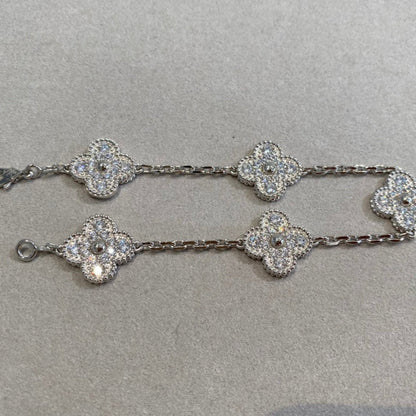 [⭐Veyra] CLOVER 5 MOTIF FULL DIAMOND BRACELET COLLECTION