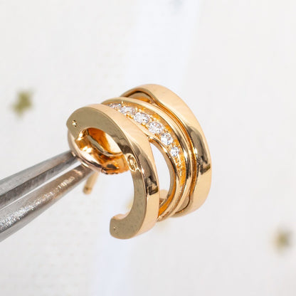 [⭐Veyra]ZERO 1 PINK GOLD DIAMONDS EARRINGS