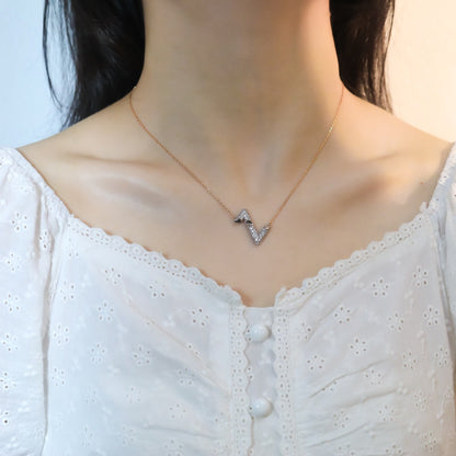 [⭐Veyra]VOLT SILVER DIAMOND PEDANT NECKLACE