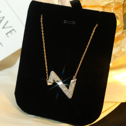 [⭐Veyra]VOLT SILVER DIAMOND PEDANT NECKLACE