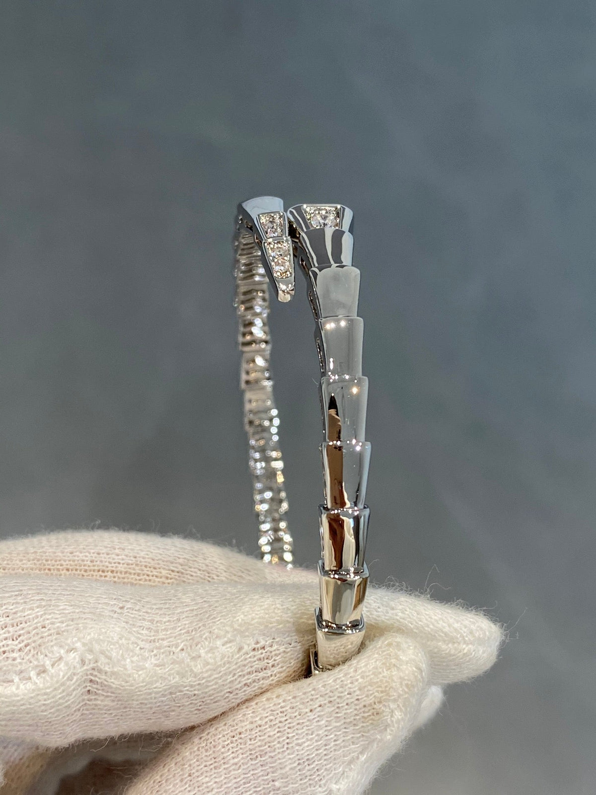 [⭐Veyra]SERPENTI BRACELET DIAMONDS SILVER