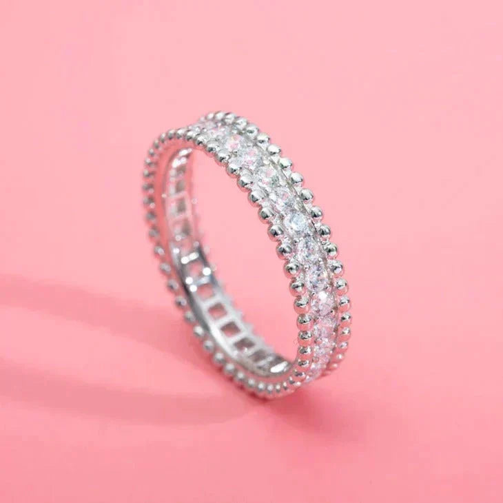 [⭐Veyra]PERLEE DIAMOND SILVER RING