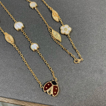 [⭐Veyra]LUCKY SPRING 15 MOTIFS GOLD NECKLACE
