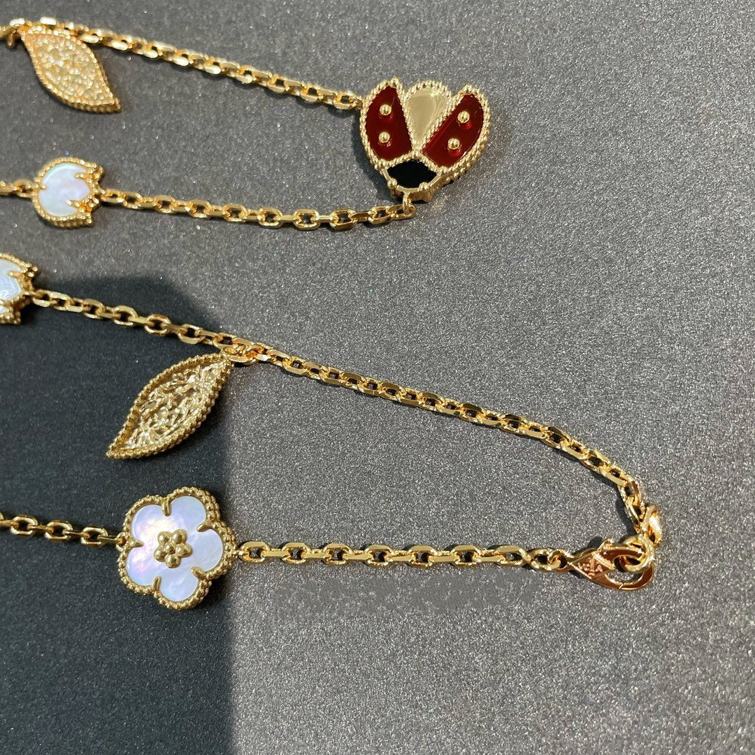 [⭐Veyra]LUCKY SPRING 15 MOTIFS GOLD NECKLACE