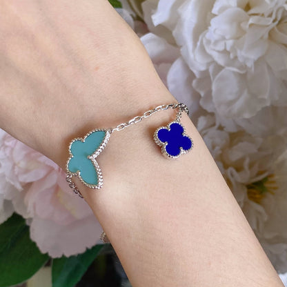 [⭐Veyra]LUCKY SPRING SILVER BRACELET 4 MOTIF