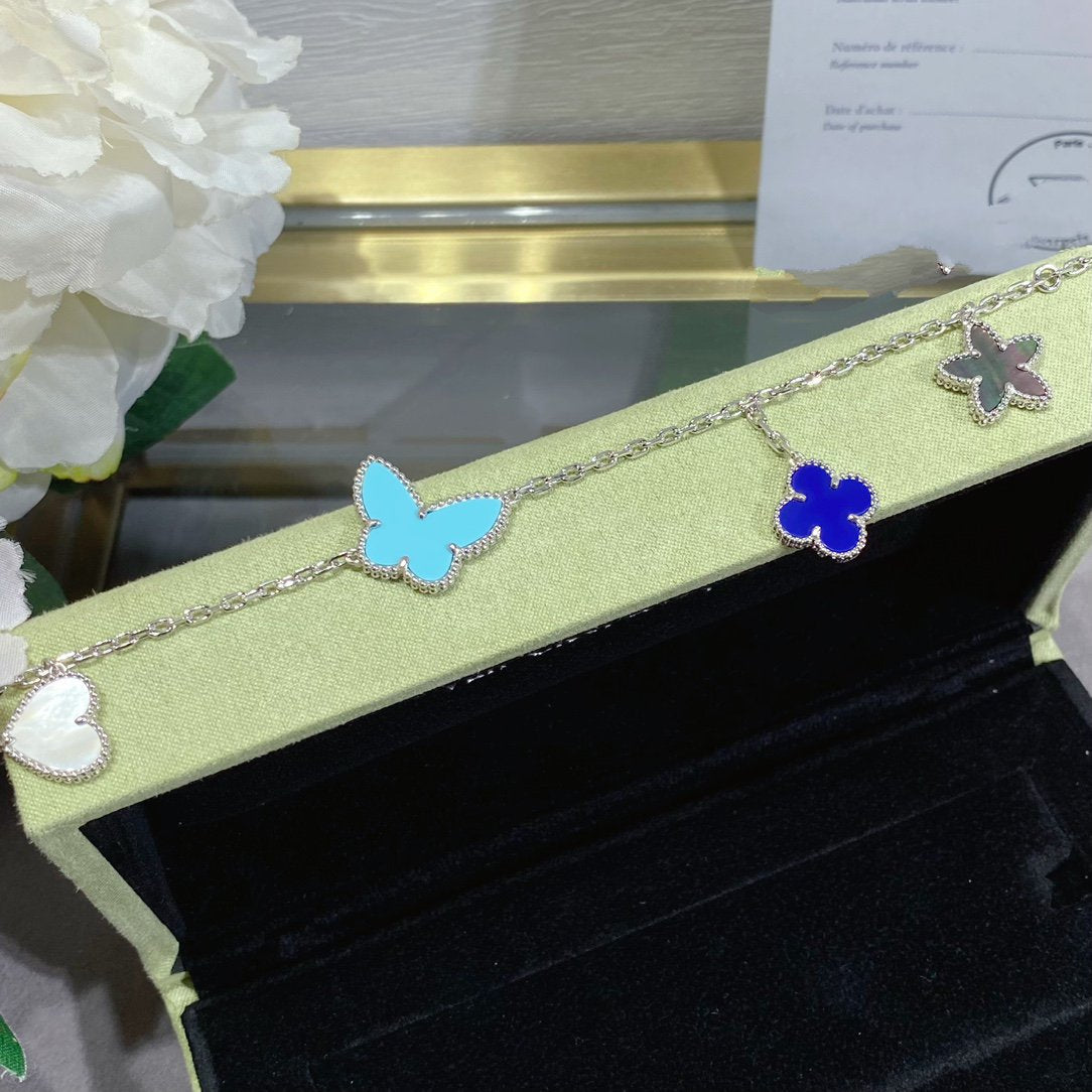 [⭐Veyra]LUCKY SPRING SILVER BRACELET 4 MOTIF