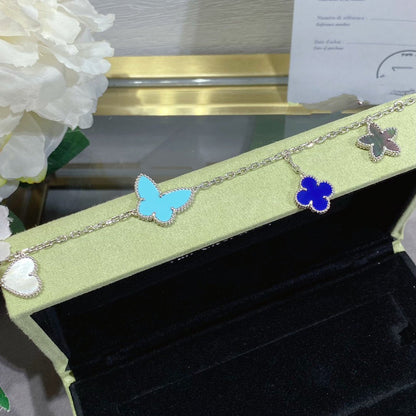 [⭐Veyra]LUCKY SPRING SILVER BRACELET 4 MOTIF
