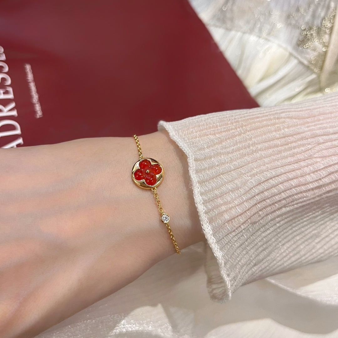 [⭐Veyra]SUN PEDANT CARNELIAN BRACELET