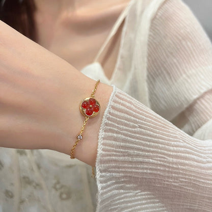 [⭐Veyra]SUN PEDANT CARNELIAN BRACELET
