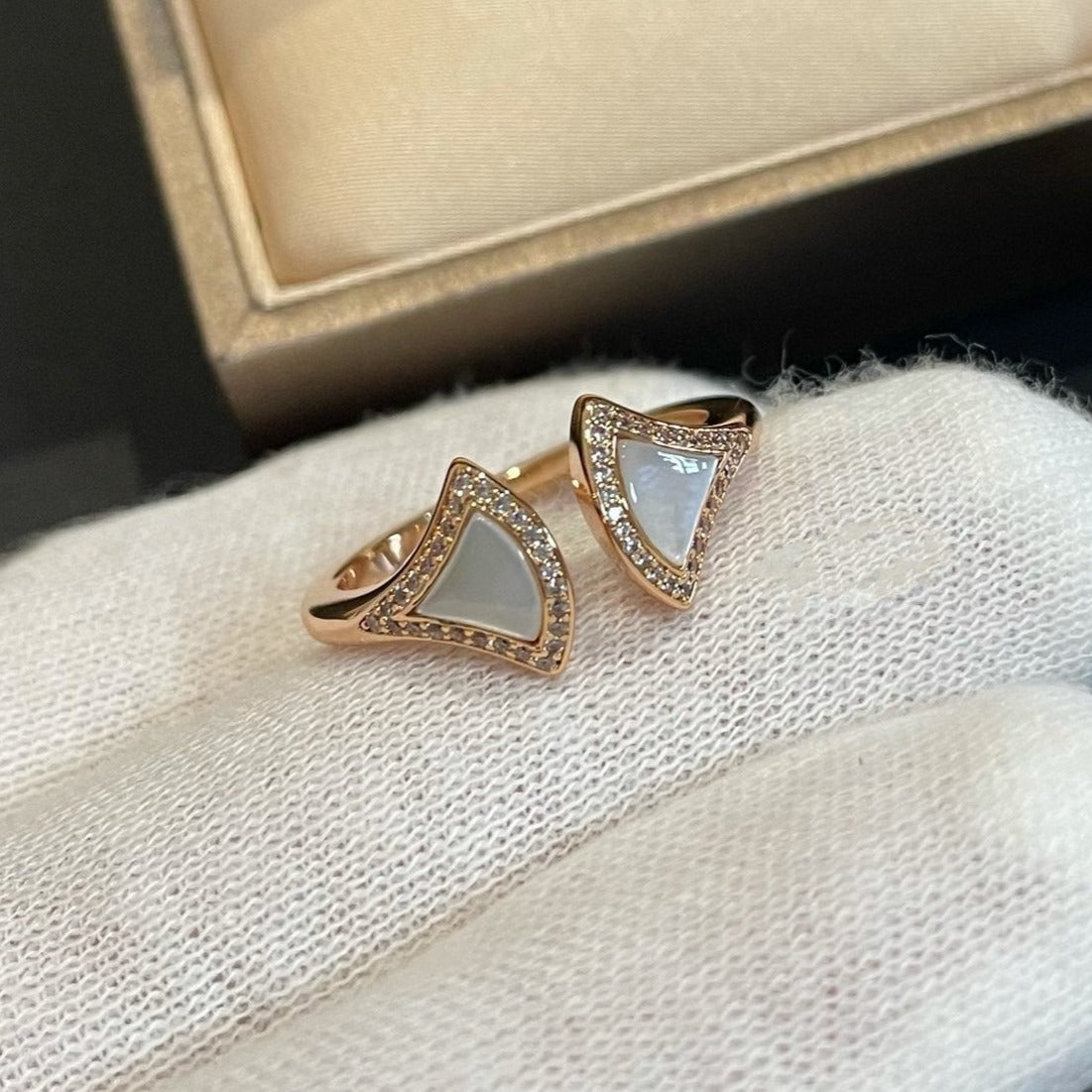 [⭐Veyra]DREAM MOP DIAMOND OPEN RING