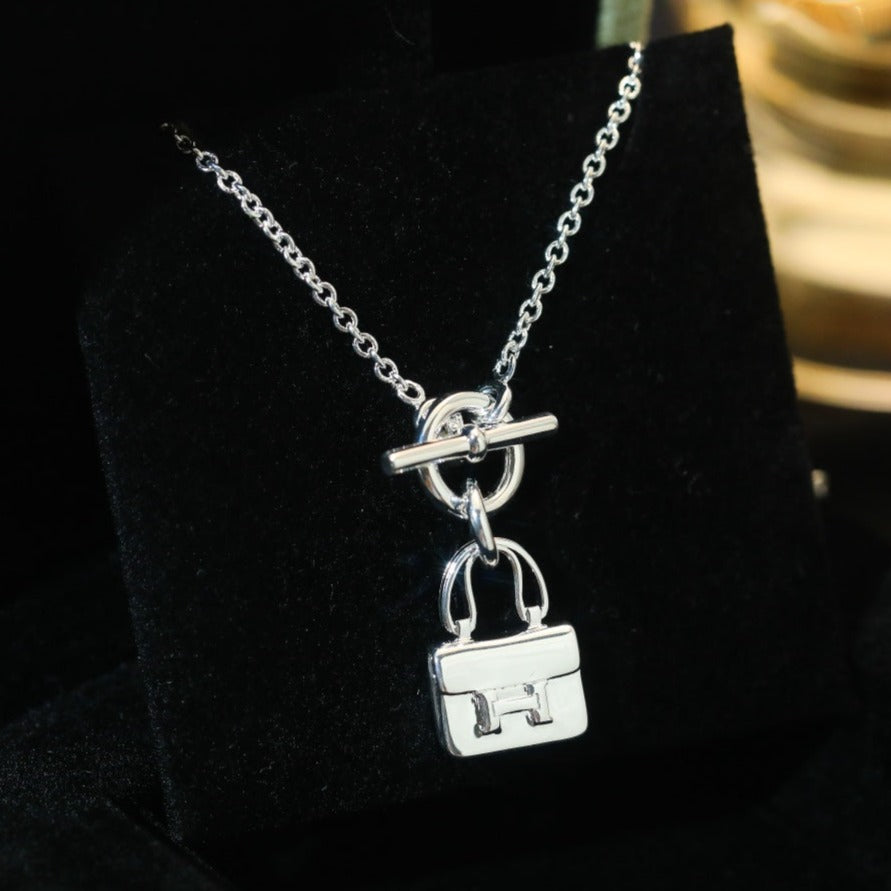 [⭐Veyra]POP H PEDANT SILVER NECKLACE