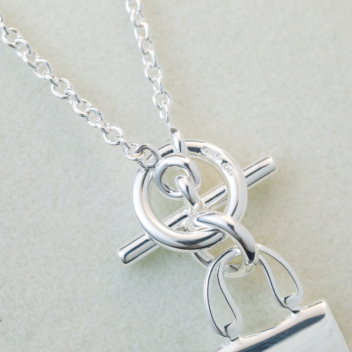 [⭐Veyra]POP H PEDANT SILVER NECKLACE