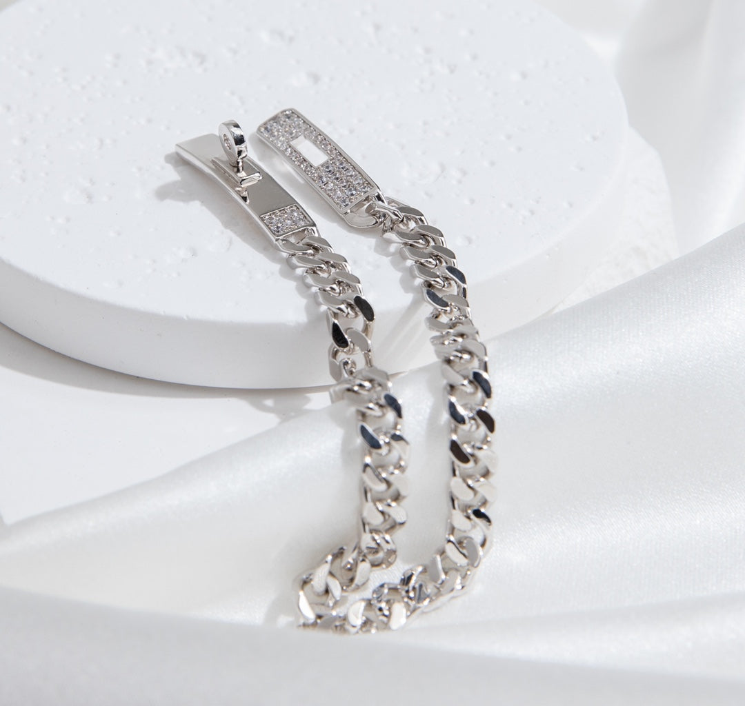 [⭐Veyra]KELLY CHAIN SILVER DIAMOND BRACELET