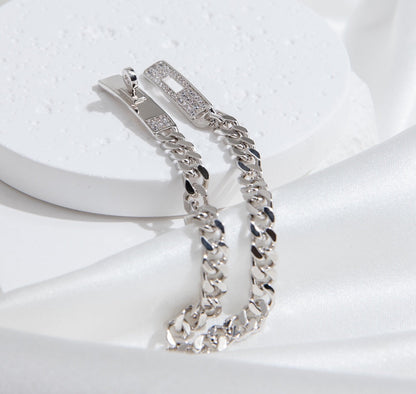 [⭐Veyra]KELLY CHAIN SILVER DIAMOND BRACELET