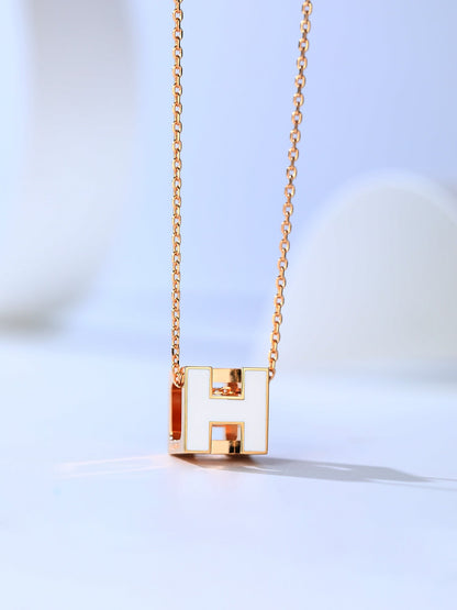 [⭐Veyra]H CAGE PINK GOLD NECKLACE