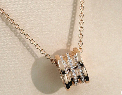 [⭐Veyra]ZERO 1 PINK GOLD DIAMOND NECKLACE