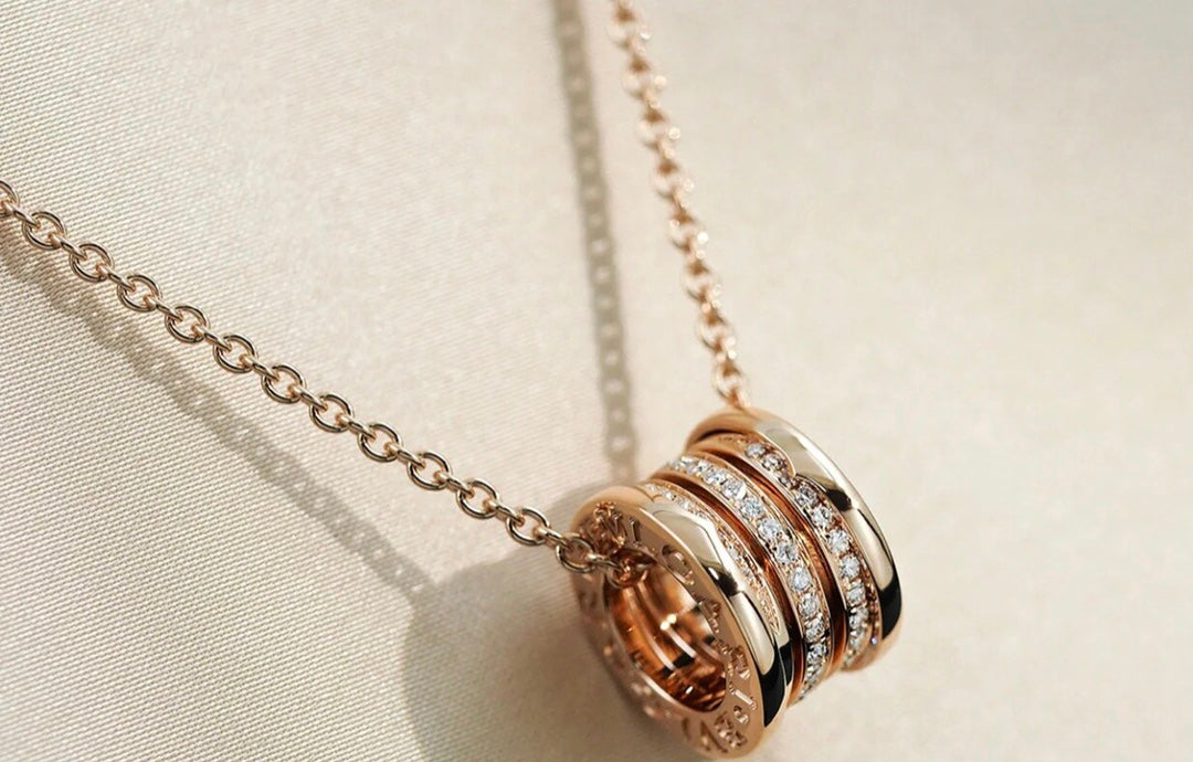 [⭐Veyra]ZERO 1 PINK GOLD DIAMOND NECKLACE