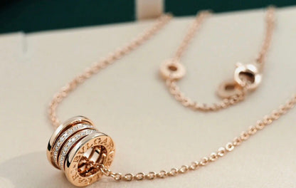 [⭐Veyra]ZERO 1 PINK GOLD DIAMOND NECKLACE