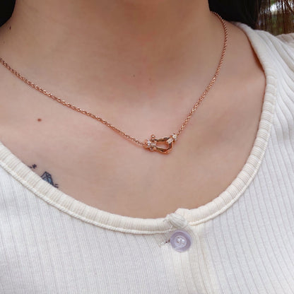 [⭐Veyra]FORCE 10 PINK GOLD DIAMOND NECKLACE