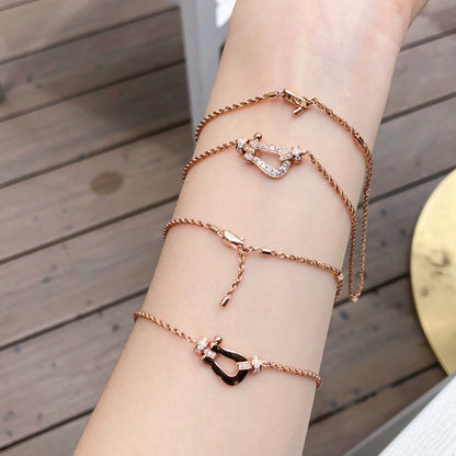 [⭐Veyra]FORCE 10 PINK GOLD DIAMOND NECKLACE