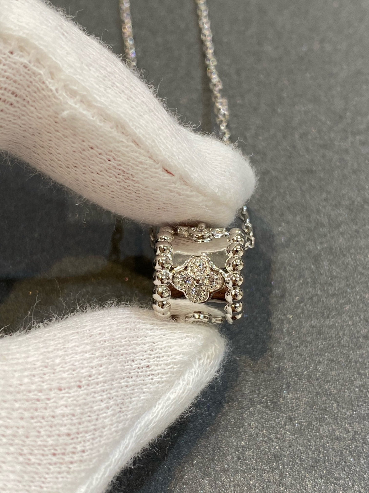 [⭐Veyra]PERLEE PEDANT SIVLER DIAMOND NECKLACE