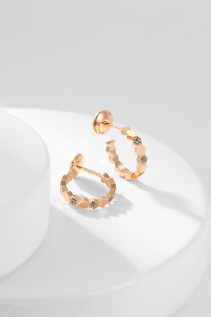 [⭐Veyra]BEE LOVE DIAMOND HOOP EARRINGS
