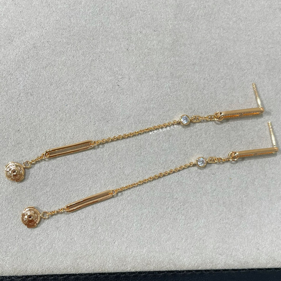 [⭐Veyra]CHAINE CHAOS DIAMOND DROP EARRINGS