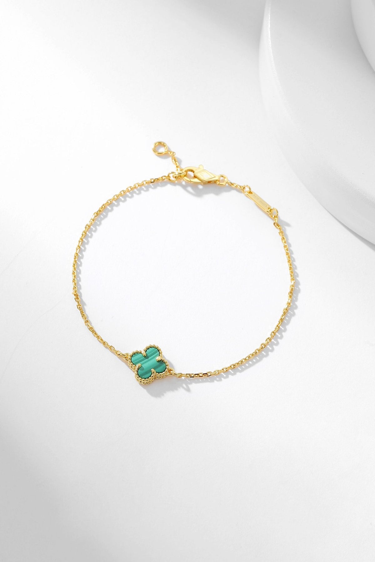 [⭐Veyra]CLOVER BRACELET MALACHITE 1 MOTIF