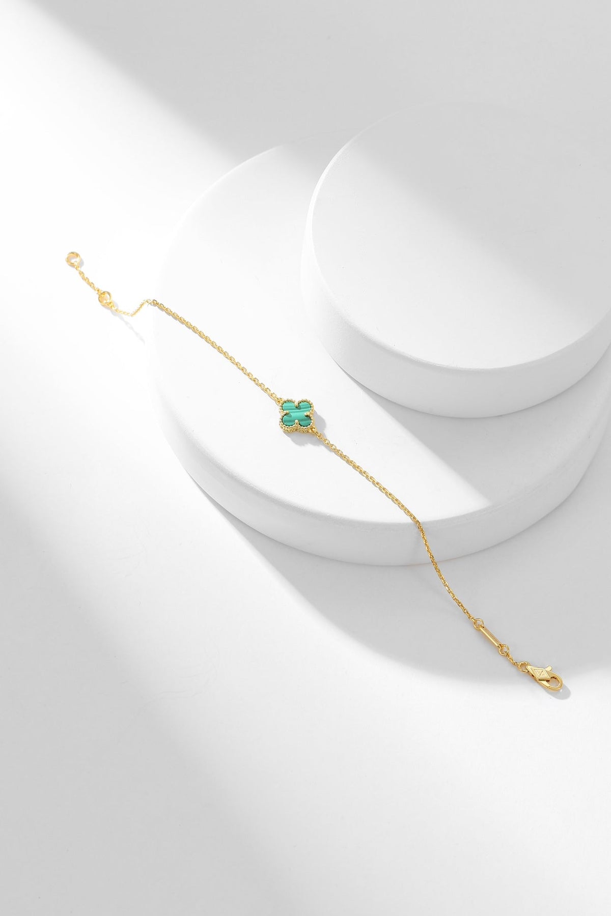 [⭐Veyra]CLOVER BRACELET MALACHITE 1 MOTIF
