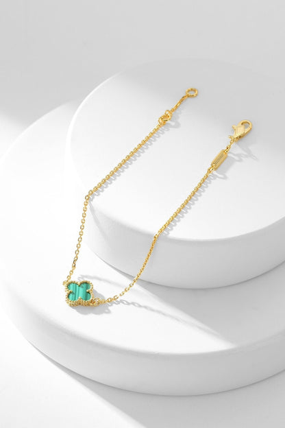[⭐Veyra]CLOVER BRACELET MALACHITE 1 MOTIF