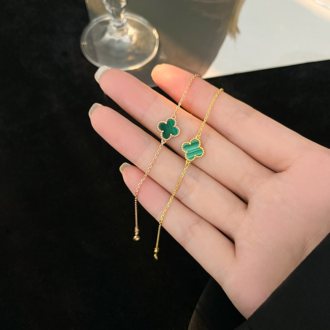 [⭐Veyra]CLOVER BRACELET MALACHITE 1 MOTIF