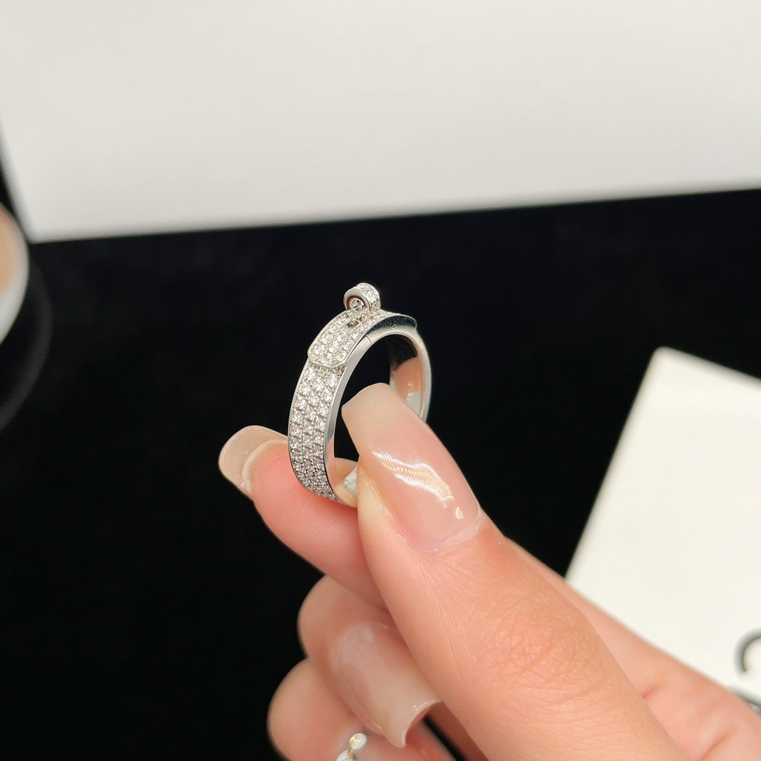 [⭐Veyra]KELLY SILVER DIAMOND RING