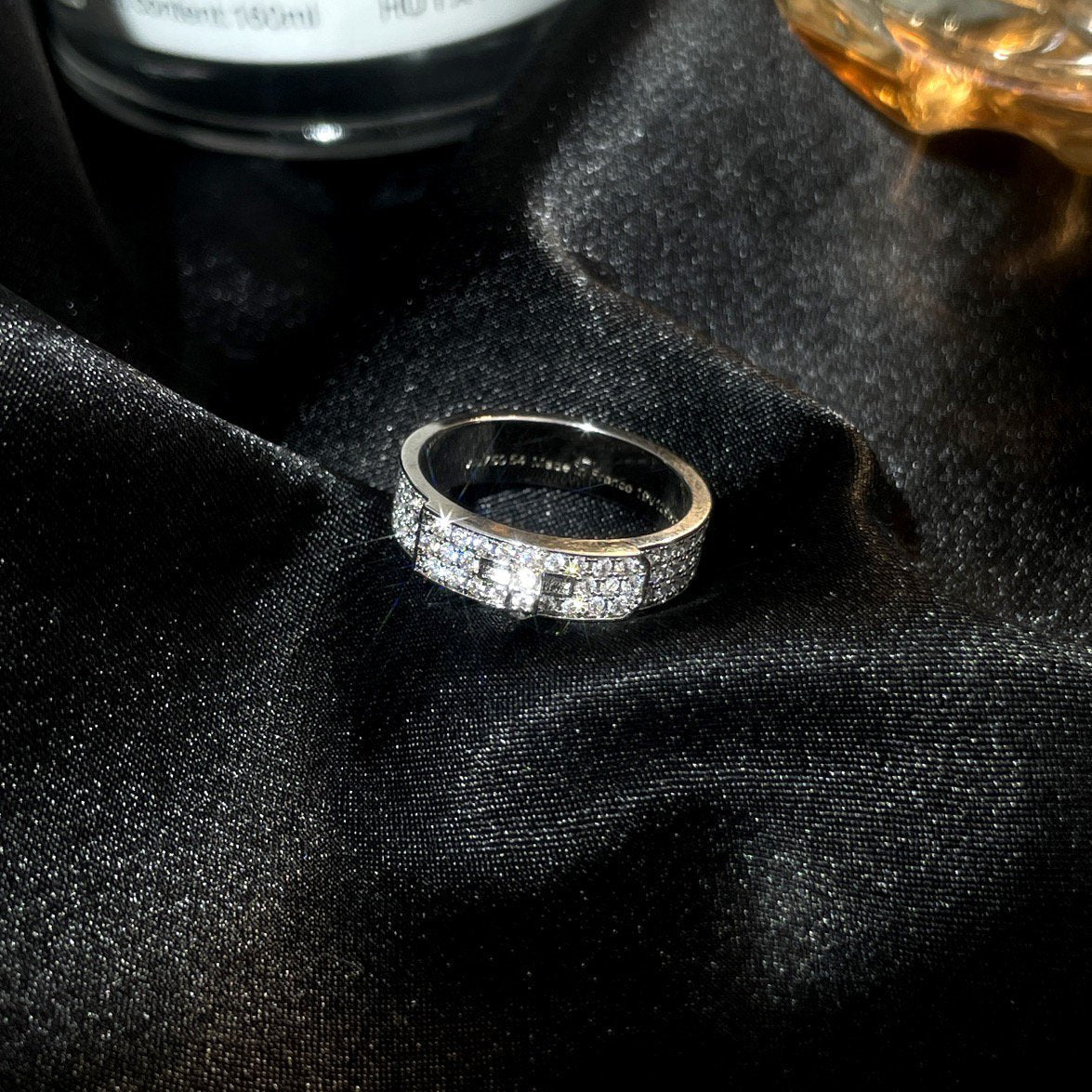 [⭐Veyra]KELLY SILVER DIAMOND RING