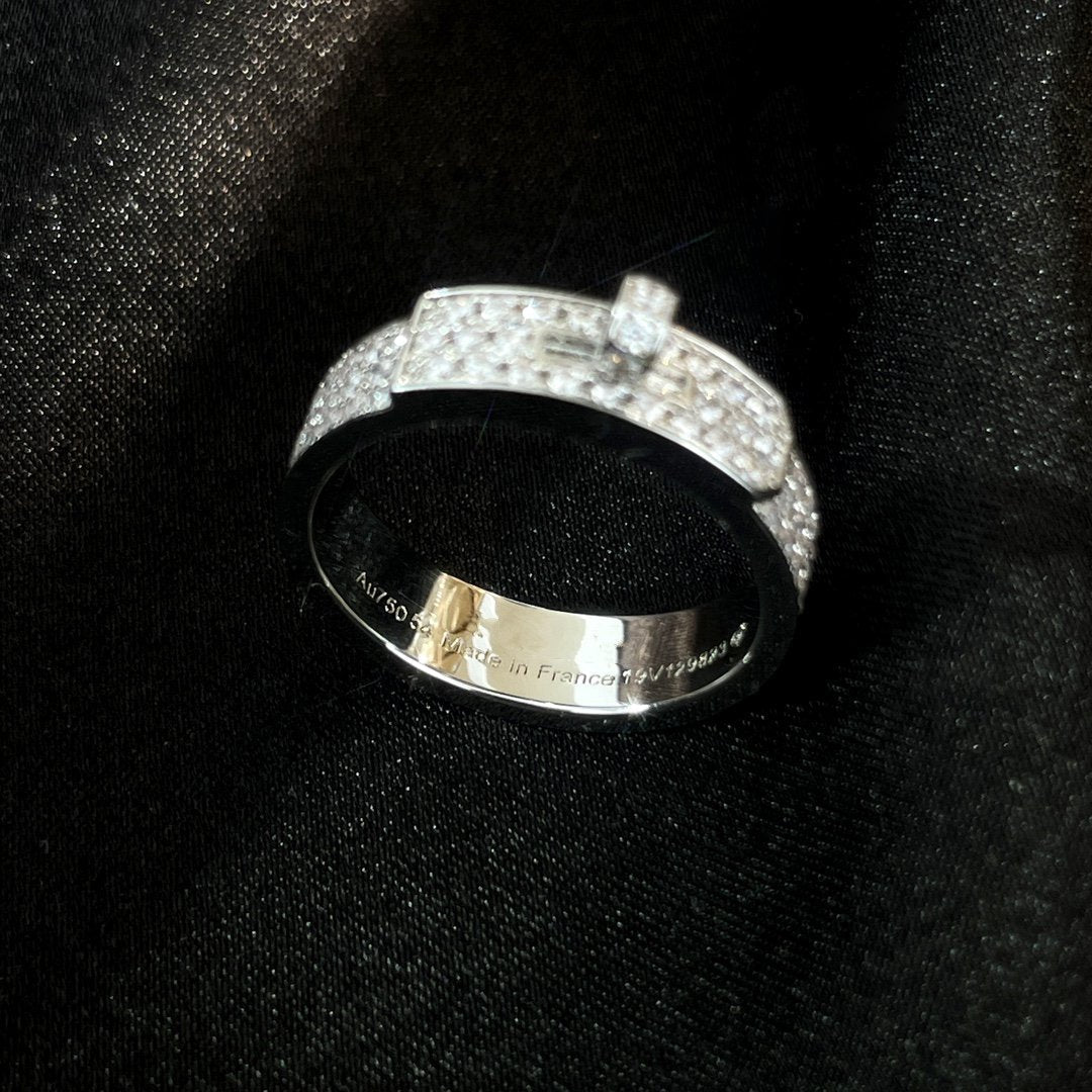 [⭐Veyra]KELLY SILVER DIAMOND RING