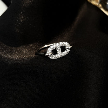 [⭐Veyra]RONDE SMALL SILVER DIAMOND RING