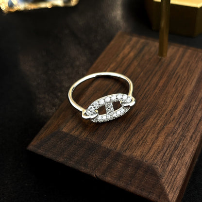 [⭐Veyra]RONDE SMALL SILVER DIAMOND RING