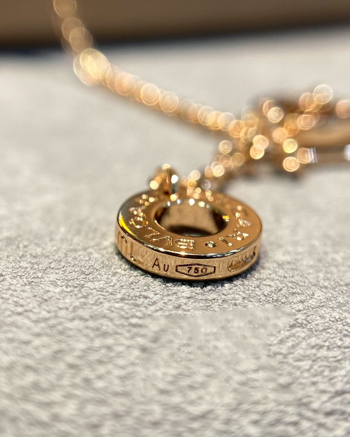 [⭐Veyra]DREAM MOP DIAMOND PAVED PINK GOLD NECKLACE