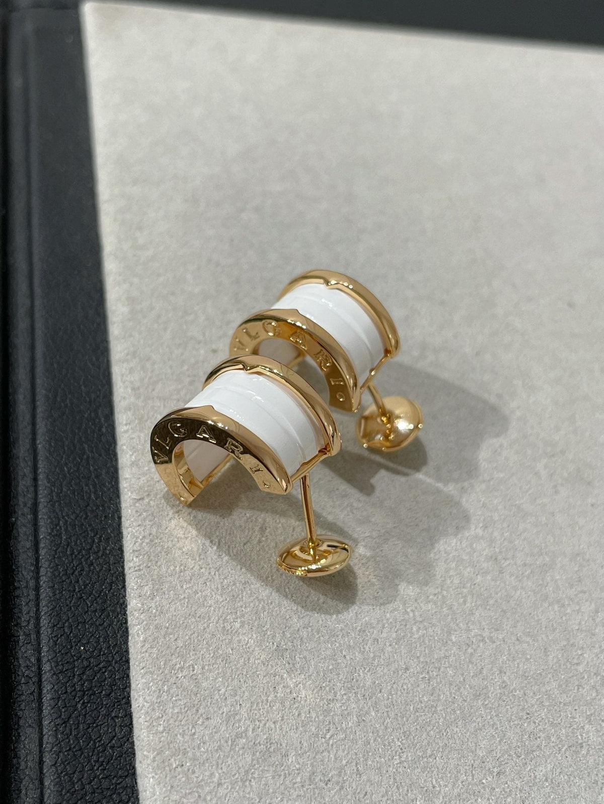 [⭐Veyra]ZERO 1 PINK GOLD CERAMIC EARRINGS