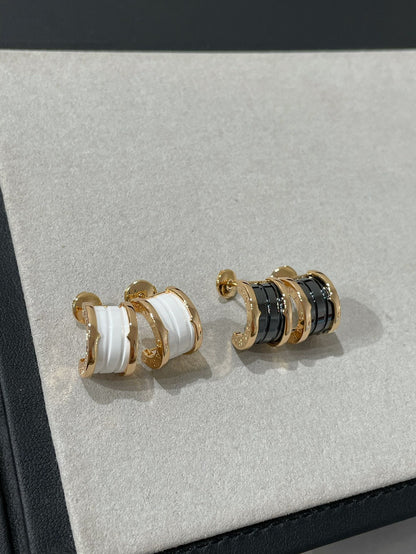 [⭐Veyra]ZERO 1 PINK GOLD CERAMIC EARRINGS